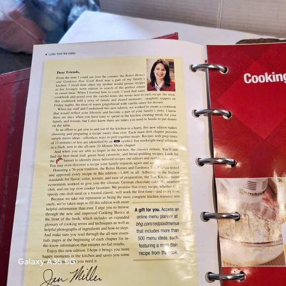 Better Homes & Gardens New Cook Book 14th Edition Hardcover Red Plaid - Picture 3 of 7